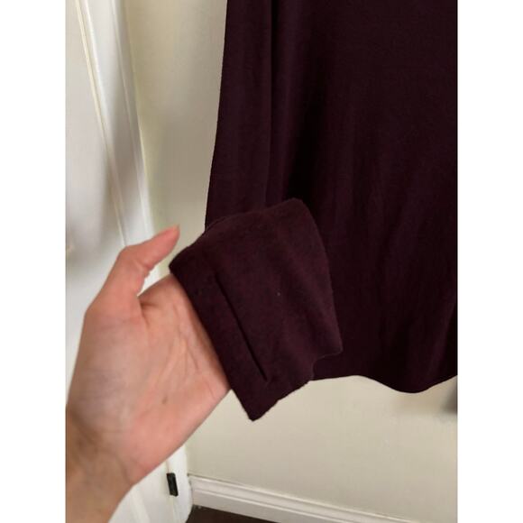 Athleta Top Women's Small Maroon Lombard Long Sleeve Soft Stretch Athletic - Picture 3 of 7
